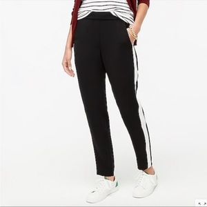 J Crew Jamie Pant size 4 black with white stripe down sides